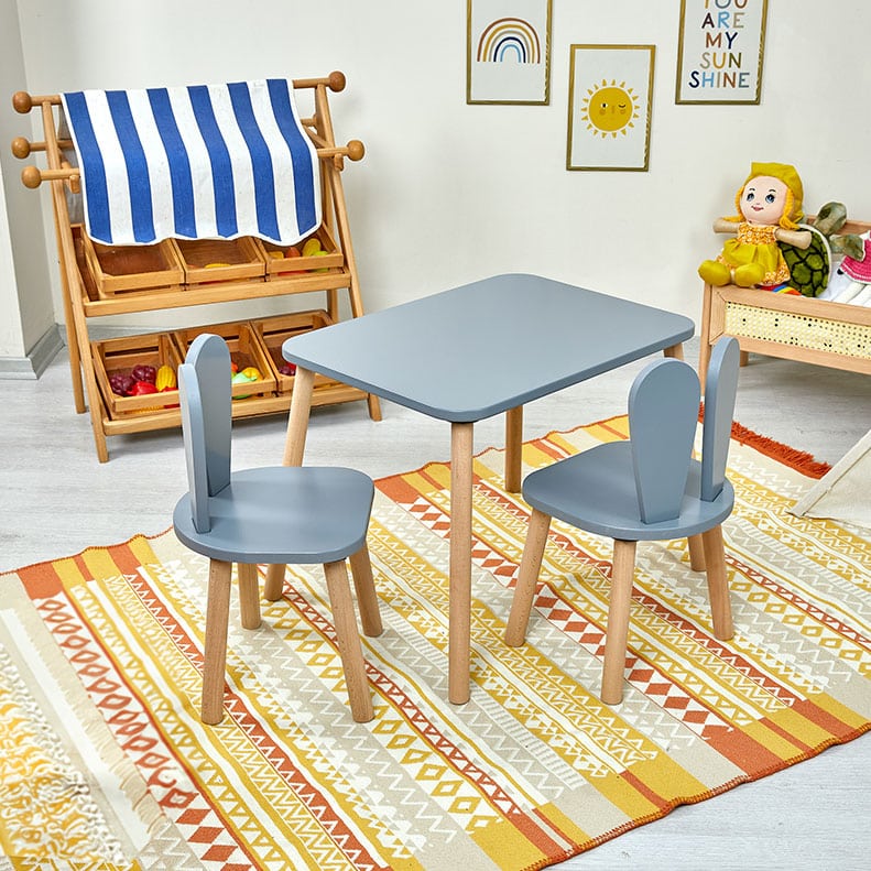 Kids wooden table chairs best sale